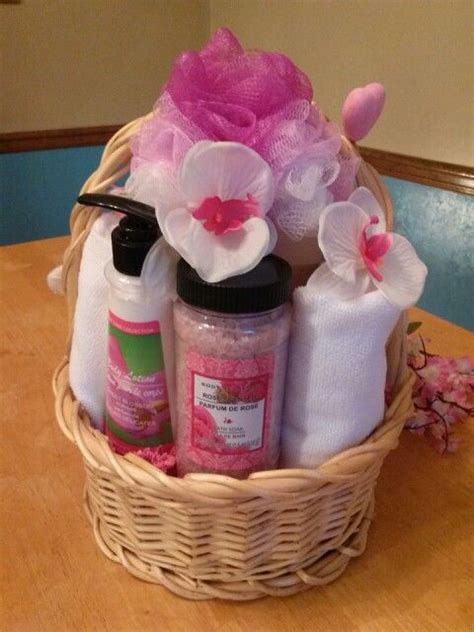 Dollar tree christmas gift basket ideas. This Spa Gift Basket is perfect for Mother's Day! # ...