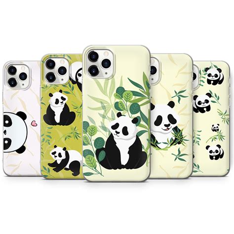 Cute Panda Phone Case Animal Cover For Iphone 7 8 Xs Xr Etsy