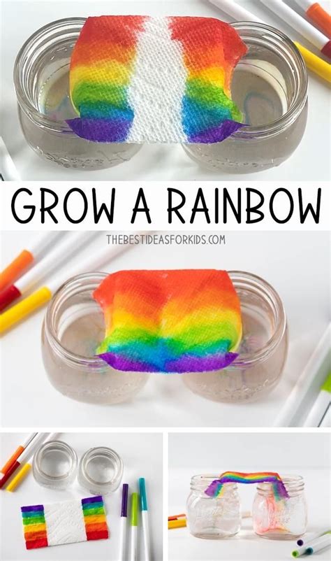 Grow A Rainbow Experiment Video Video Preschool Crafts Rainbow