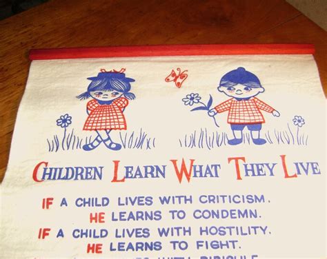 Poster Children Learn What They Live Felt Banner Dorothy Law Nolte
