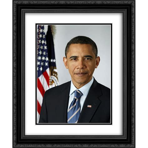 Official Portrait Of President Elect Barack Obama 18x24 Double Matted