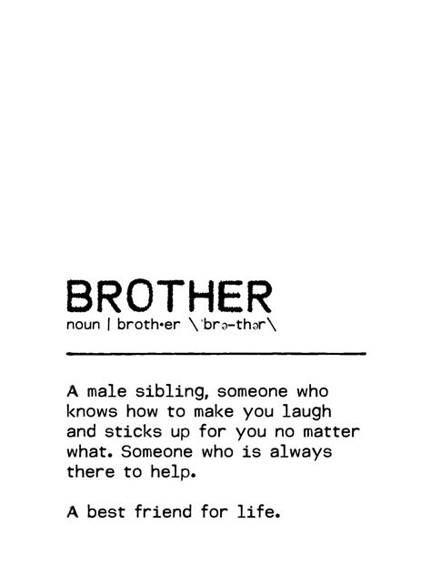 Künstlerische Illustration Quote Brother Best Friend Europosters