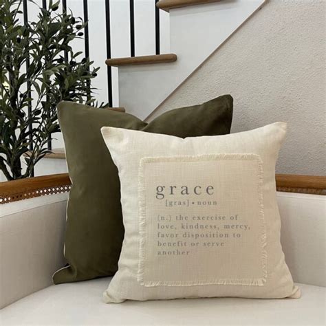 Grace Definition Pillow Cover Second Nature By Hand