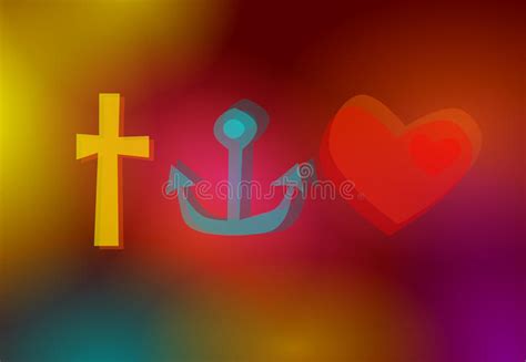Faith Hope And Love Symbols Stock Illustration Image