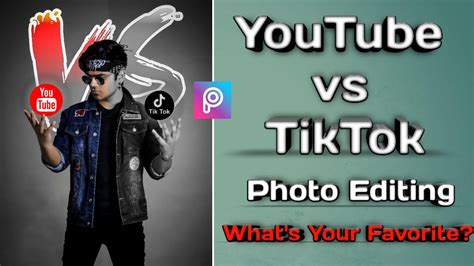 Youtube Vs TikTok Concept Photo Editing Tutorial In Hindi Picsart Editing YouTube