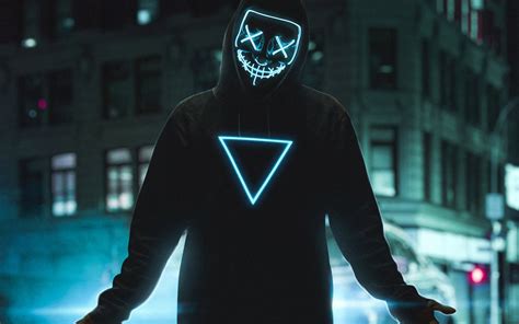 2560x1600 Neon Mask Boy 4k 2560x1600 Resolution Hd 4k Wallpapers Images Backgrounds Photos