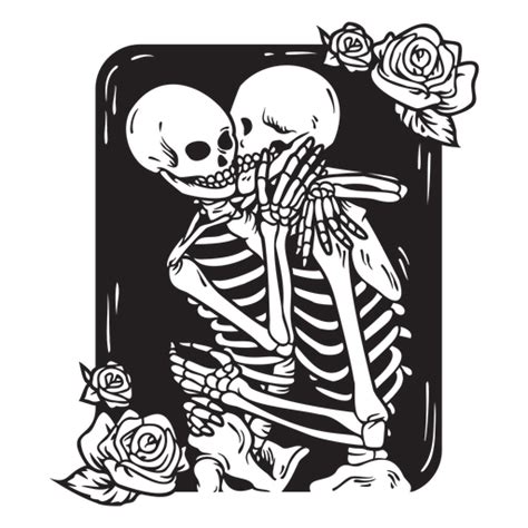 Skeleton Love Grunge Illustration Transparent Png And Svg Vector File