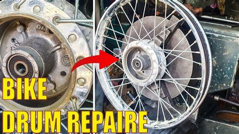 Repair Bike Brake Drum Hub Resurfacing And Tooling On Lathe Machine