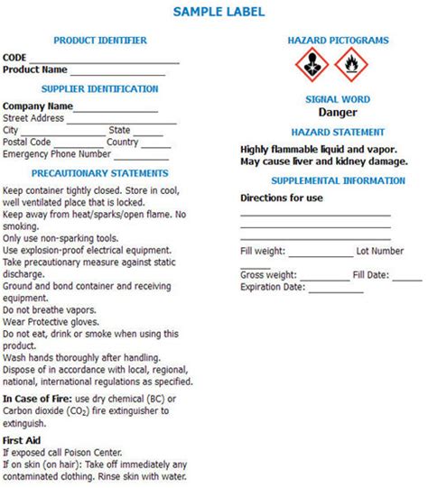 HazCom The GHS Label Requirements