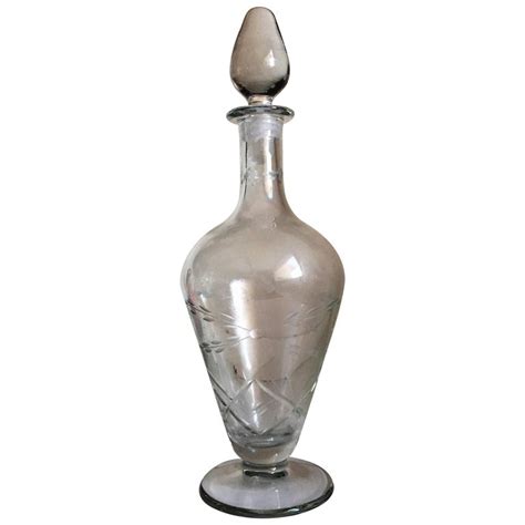 20th Art Deco Glass Decanter Bottle For Sale At 1stdibs