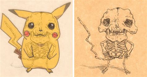 Artist Reveals The Skeletons Of Famous Cartoon Characters