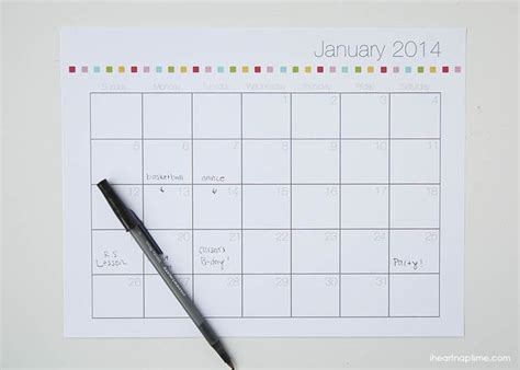 Free 2020 Printable Calendar Template 2 Colors I Hear