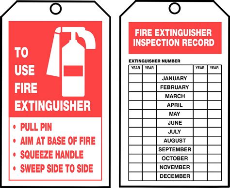 Check spelling or type a new query. ACCUFORM Inspection Tag By The Roll, To Use Fire Extinguisher, 6-1/4" Height, 3" Width ...