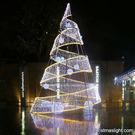 Outdoor lighting christmas decoration 3d led motif light artificial tree. Modern LED spiral large christmas trees | iChristmasLight