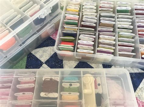 Organizing Your Dmc Embroidery Floss In Little Boxes Sewing Room