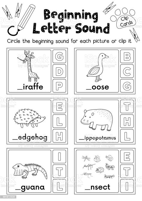 Worksheet Matching Vocabulary Ghi Coloring Page Version Stock