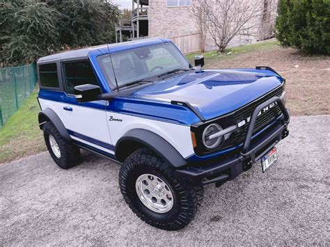 2021 Ford Bronco First Edition Transformed Into Two Tone Retro Tribute