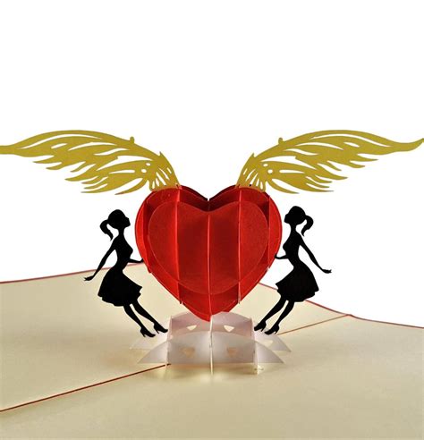 lesbian valentine s day 3d pop up greeting card its and cards