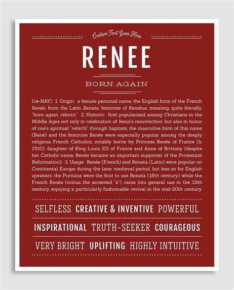 Renee Classic Name Print Classic Names Names With Meaning Names