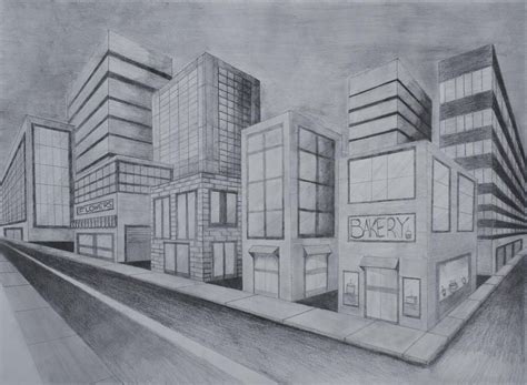 3 points perspective city drawing. Two Point Perspective City by Aude--Sapere on DeviantArt ...