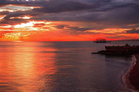 Sunset In Brighton Photograph By Marius Comanescu Fine Art America