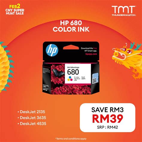 Hp 680 Original Ink Advantage Cartridge Black Color Shopee Malaysia