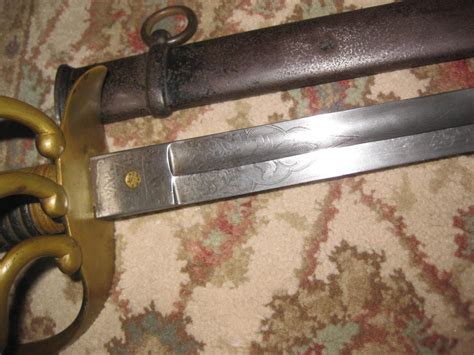 Sold Price Antique British Engraved Sword Metal Scabbard 19c