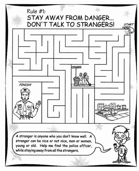 Educate A Child On Who Strangers Are With This Helpful Maze