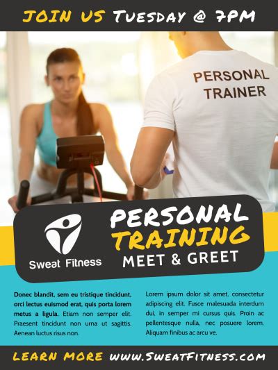 Personal Trainer Poster Templates Mycreativeshop