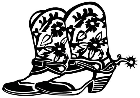 Printable Cowboy Boot Clipart Best