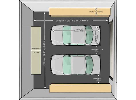 The size of your garage door should not only be wide enough to accommodate your vehicle type but tall enough to fit any rooftop accessories like roof racks and cargo holders. Minimum 2 Car Garage Dimensions in 2020 (With images ...