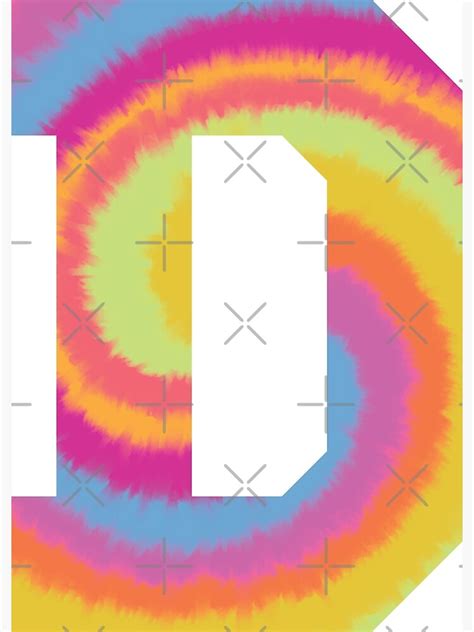 Letter D Initial Tie Dye University Letter Poster For Sale By
