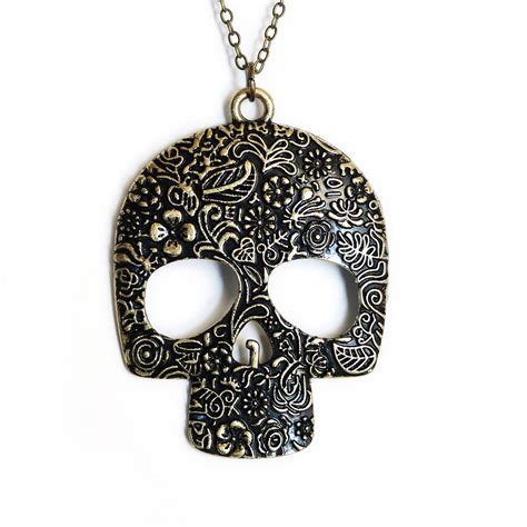 i liked this design on fab sugar skull necklace sugar skull necklace skull necklace skull