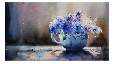 Easy Watercolor Still Life Compositionfloralflowersloose Watercolour