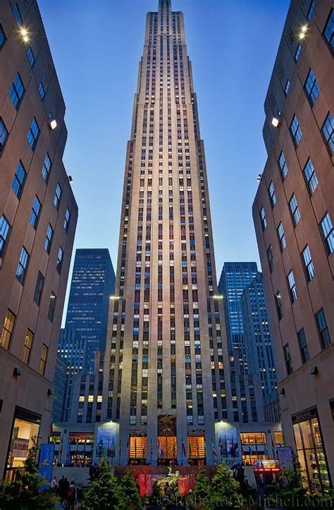 Rockefeller Center At Night Manhattan Nyc Rockefeller Center