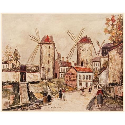 1950s After Maurice Utrillo Windmills Of Montmartre First Edition