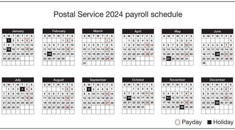Usps A New Calendar Shows This Years Payroll Schedule St Century Postal Worker