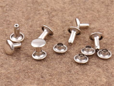 50sets Silver Rivets 108mm Metal Button Double Capped Rivets Etsy