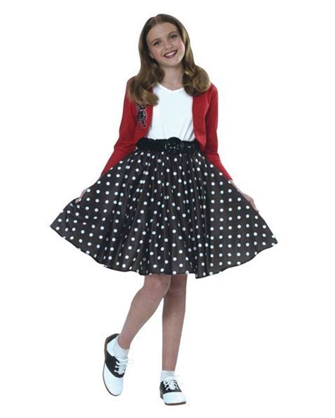 Polka Dot Rocker Child Costume In 2021 50s Outfits Rocker Costume