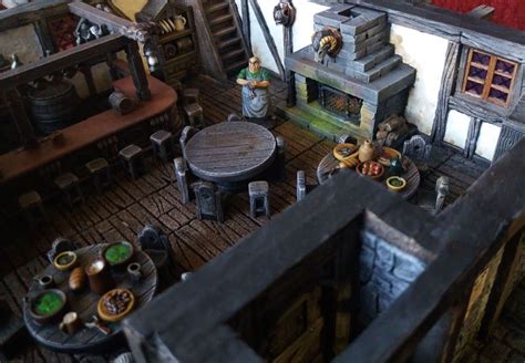 Dnd Tavern Pathfinder Terrain Scenery Miniature Scalemodel Inn