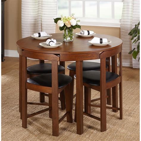 Convert your dining room into a lounge. Round Dining Table Set Small Spaces 5 PC Kitchen Furniture ...