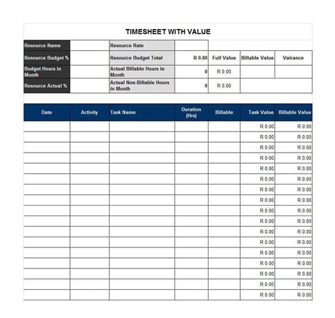 Time Off Tracking Spreadsheet — Db