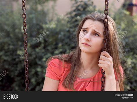 Sad Unhappy Teen Girl Image And Photo Free Trial Bigstock