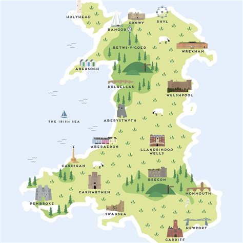 Printable Map Of Wales Free Printable Maps