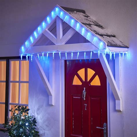 Wilko Christmas 50 Outdoor Led Icicle Lights Blue Image Led Icicle