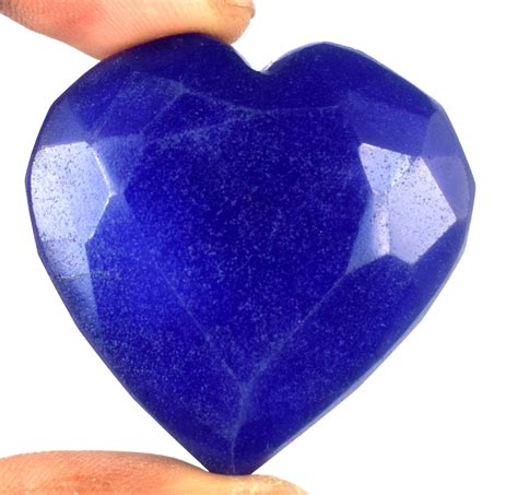 Valentines Offer Blue Sapphire Heart Shape Gemstone Etsy