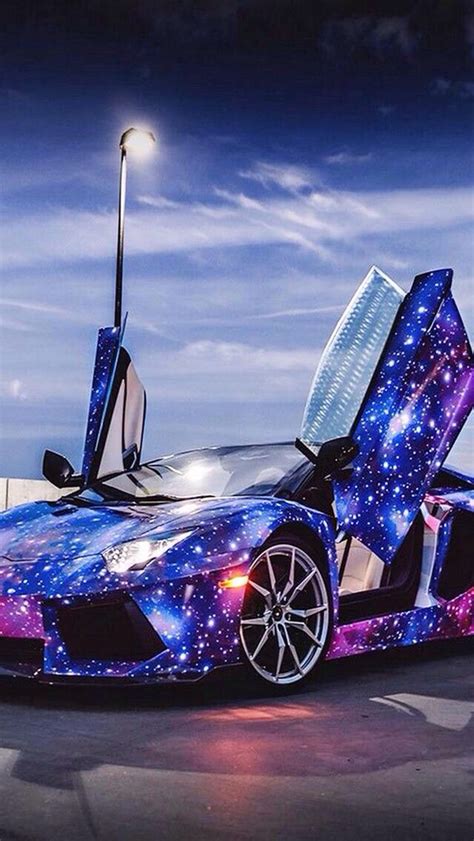 Look At This Cool Galaxy Painted Car 😃😊😃 Lamborghini Cars