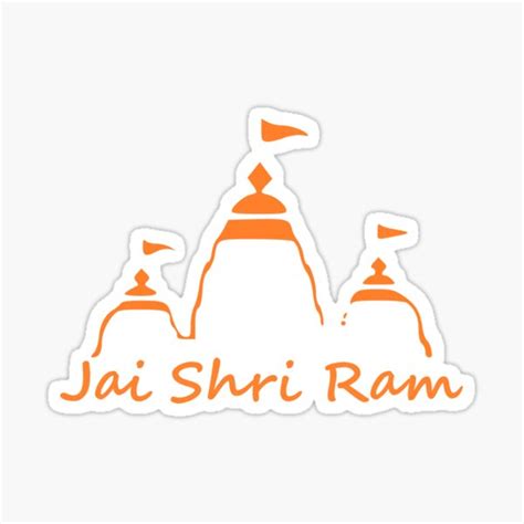 Pegatina Jai Shri Ram Naranja De Jai Shri Ram Redbubble