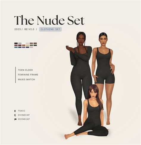 The Nude Set Includes Three Different Poses