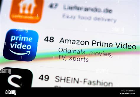 Amazon Prime Video App In The Apple App Store Hi Res Stock Photography